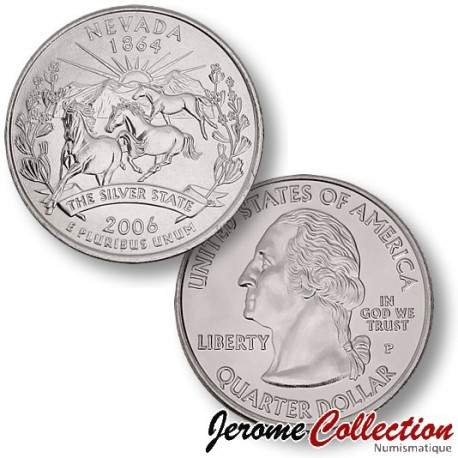 ETATS UNIS / USA - PIECE de 25 Cents (Quarter States) - Nevada - 2006 - P [Sous scellé us MINT] – Km382 –