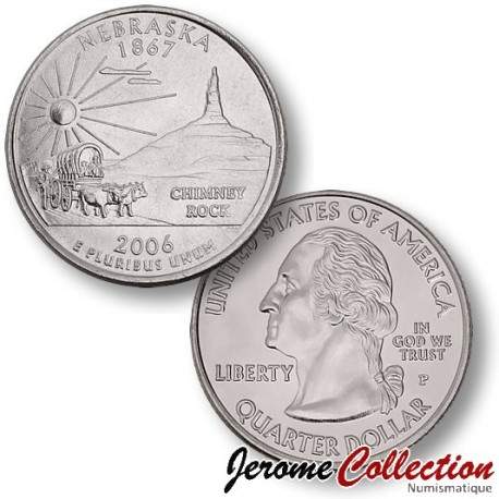 ETATS UNIS / USA - PIECE de 25 Cents (Quarter States) - Nebraska - 2006 - P [Sous scellé us MINT] – Km383 –