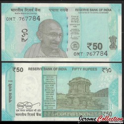 INDE - Billet de 50 Roupies - Lettre R - 2023 – P111u – JeromeCollection