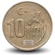 TURQUIE - PIECE de 10 Bin LIRA - Atatürk - Fleur d'œillet - 1996 – Km1027 – JeromeCollection