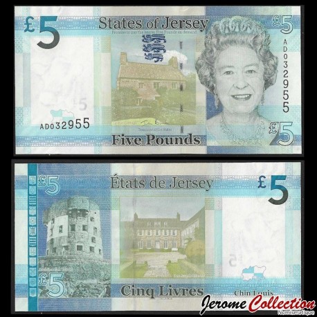 JERSEY - Billet de 5 Pound - Le Rat Cottage - 2010 – P33 – JeromeCollection