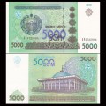 OUZBEKISTAN - Billet de 5000 Som - Assemblée nationale - 2013