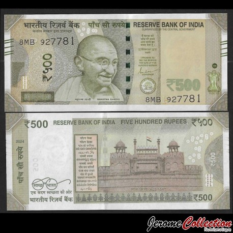 INDE - Billet de 500 Roupies - Lettre P - 2024 – P114iP – JeromeCollection