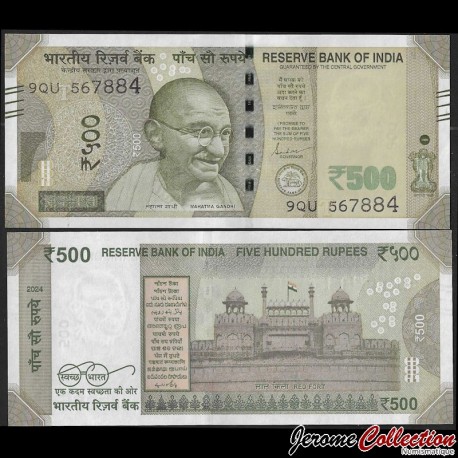 INDE - Billet de 500 Roupies - Lettre T - 2024 – P114iT – JeromeCollection