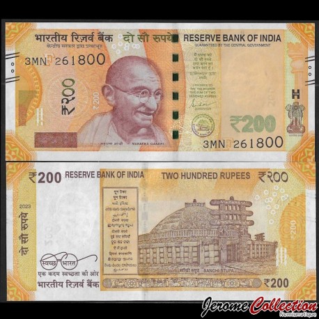 INDE - Billet de 200 Roupies - Lettre F - 2023 – P113u – JeromeCollection