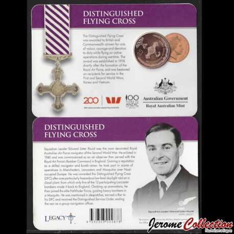 AUSTRALIE - PIECE de 25 Cents - Légendes des Anzacs - Médailles d'honneur: Star of Gallantry (en coincard) - 2017 –