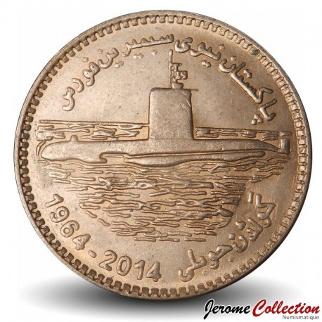 PAKISTAN - PIECE de 25 Roupies - Force sous-marine de la Marine pakistanaise - 2014 – Km73 – JeromeCollection