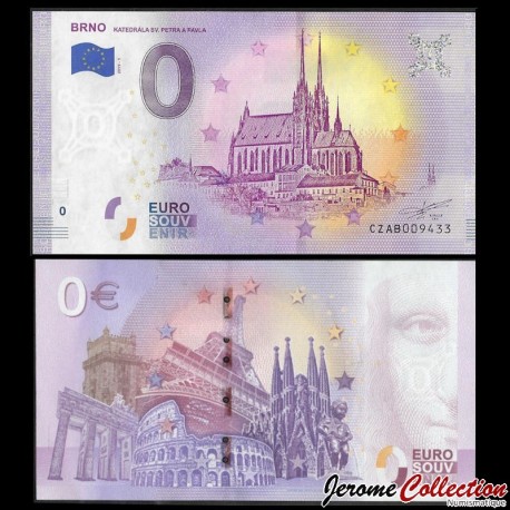 BILLET TOURISTIQUE - ZERO 0 EURO - REPUBLIQUE TCHEQUE - BRNO - KATEDRÁLA SV.PETRA A PAVLA - CZAB - 2019-1 – NXXXXXX –