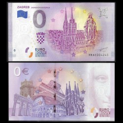 BILLET TOURISTIQUE - ZERO 0 EURO - CROATIE - ZAGREB - ZAGREBAČKA KATEDRALA - HRAC - 2019-1