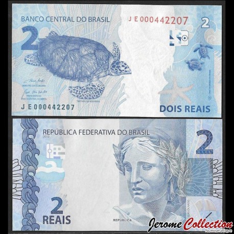 BRESIL - Billet de 2 Reais - Tortue - J - 2022 – P252f – JeromeCollection