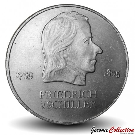 ALLEMAGNE DE L'EST / DDR / RDA - PIECE de 20 Mark - Friedrich von Schiller - 1972 – Km40 – JeromeCollection