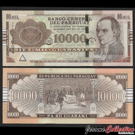 PARAGUAY - Billet de 10000 Guaranies - José Gaspar Rodríguez de Francia - 2022 – PA238c – JeromeCollection