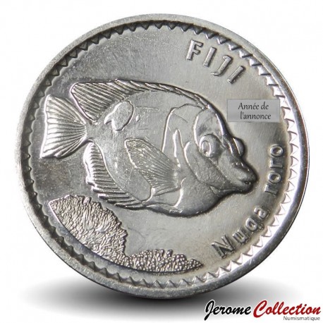 FIDJI - PIECE de 5 CENTS - Poisson Siganus vulpinus (Tête de Renard) - 2014 – Km332 – JeromeCollection