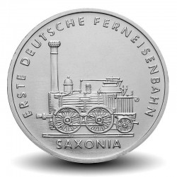 ALLEMAGNE DE L'EST / DDR / RDA - PIECE de 5 Mark - 150 ans des chemins de fer allemands - 1988 – Km120 –