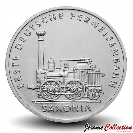 ALLEMAGNE DE L'EST / DDR / RDA - PIECE de 5 Mark - 150 ans des chemins de fer allemands - 1988 – Km120 –