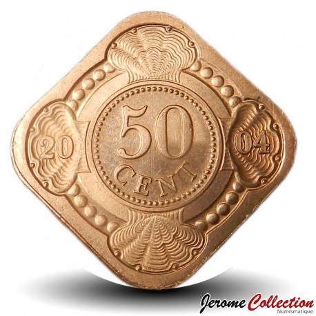 ANTILLES NEERLANDAISES - PIECE de 50 Cents - 2004 – Km36 – JeromeCollection