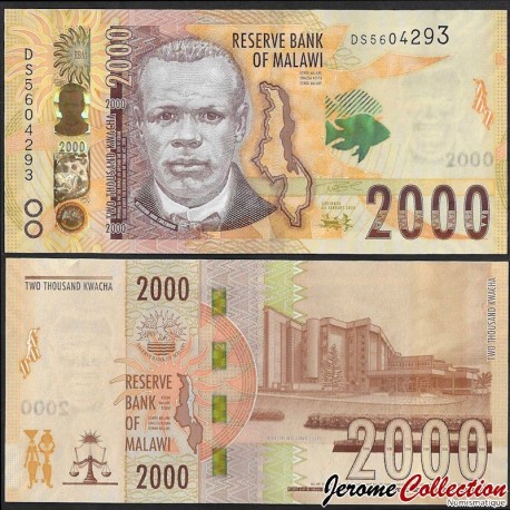 MALAWI - Billet de 2000 Kwacha - Tribunal d'instance de Blantyre - 01.01.2024 – P70c – JeromeCollection
