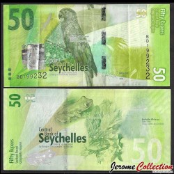 SEYCHELLES - Billet de 50 Roupies - Oiseau Vaza des Seychelles - 2016 – P49 – JeromeCollection