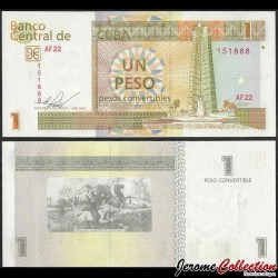 CUBA - Billet de 1 Peso Convertible - Mémorial José Martí - 2016 – Pfx46e – JeromeCollection