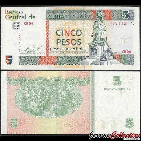 CUBA - Billet de 5 Pesos Convertibles - Monument de Antonio Maceo - 2013 – Pfx48g – JeromeCollection