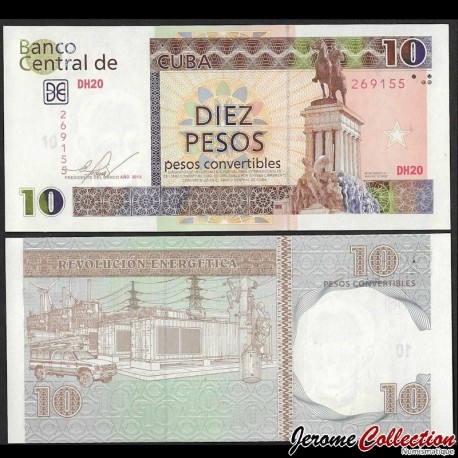CUBA - Billet de 10 Pesos Convertibles - Statue équestre du Général Máximo Gómez - 2013 – Pfx49f – JeromeCollection