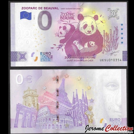 BILLET TOURISTIQUE - ZERO 0 EURO - FRANCE - ZOO PARC DE BEAUVAL - SAINT AIGNAN SUR CHER - UESU - 2025-2 – N363814 –