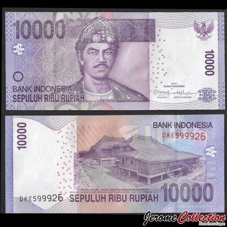 INDONESIE - Billet de 10000 Rupiah - Sultan Mahmud Badaruddun - 2013 – P150e – JeromeCollection