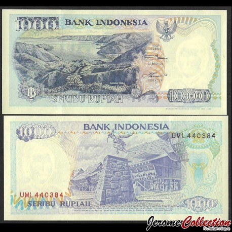 INDONESIE - Billet de 1000 Rupiah - Saut de Rocher - 1996 – P129g – JeromeCollection