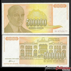 YOUGOSLAVIE - Billet de 500000 Dinara - Jovan Cvijić - 1994