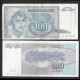 YOUGOSLAVIE - Billet de 100 Dinara - Jeune femme portant un fichu - 1992 – P112 – JeromeCollection