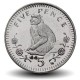 GIBRALTAR - PIECE de 5 Pence - Macaque de barbarie et Ibéris de Gibraltar - AA - 2003 – Km775 – JeromeCollection