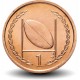 MAN (Ile de) - PIECE de 1 Penny - Ballon de rugby (Sans Triskelions) - 1998 – Km823.1 – JeromeCollection