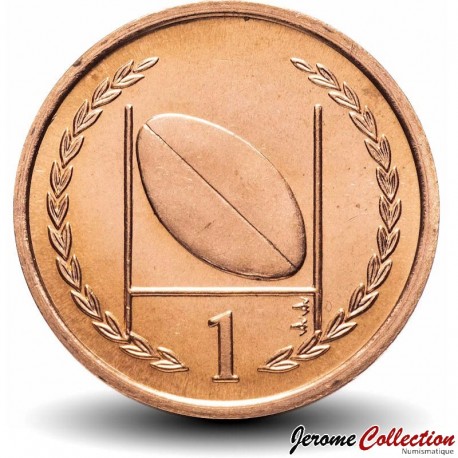 MAN (Ile de) - PIECE de 1 Penny - Ballon de rugby (Sans Triskelions) - 1998 – Km823.1 – JeromeCollection