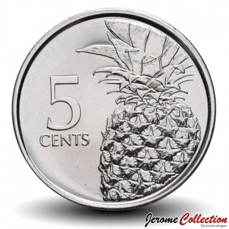 BAHAMAS - PIECE de 5 CENTS - Ananas - 2016 – Km221 – JeromeCollection