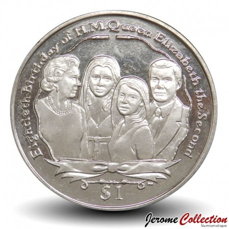 ÎLES VIERGES BRITANNIQUES - PIECE de 1 DOLLAR - Reine et Prince Andrew Portrait de famille royale - 2006 – Km539 –
