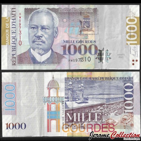 HAITI - Billet de 1000 Gourdes - Président Florvil Hyppolite - 2021 – P278h – JeromeCollection