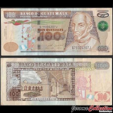 GUATEMALA - Billet de 100 Quetzal - Francisco Marroquín - 20.2.2020 – P126j – JeromeCollection