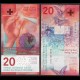 SUISSE - Billet de 20 Francs (Signatures Jordan & Steiner) - 2021 – P76g – JeromeCollection