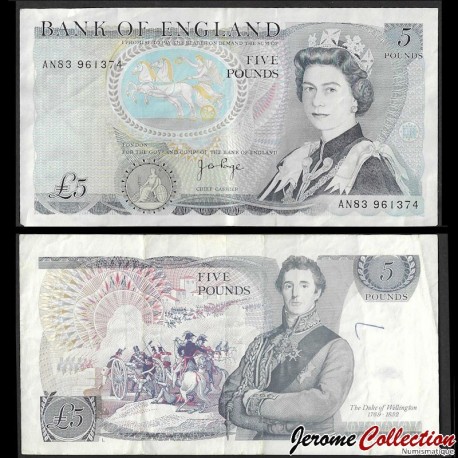 ROYAUME UNI - Billet de 5 Pounds - Duc de Wellington - 1980 – P378b – JeromeCollection