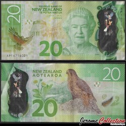 NOUVELLE-ZELANDE - Billet de 20 Dollars - Faucon de Nouvelle-Zélande - 2016 – P193a – JeromeCollection