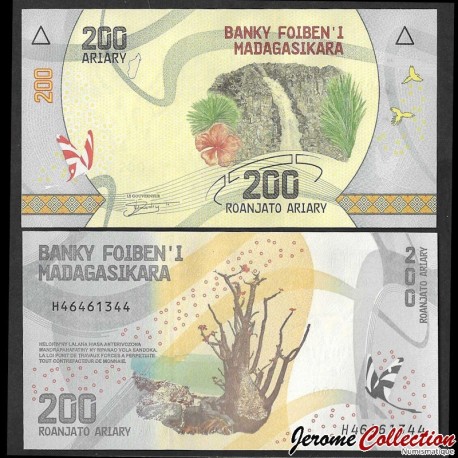 MADAGASCAR - Billet de 200 ARIARY - Parc national de la Montagne d'Ambre - 2023 – P98c – JeromeCollection