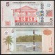 SURINAME - Billet de 5 Dollars - Bâtiment de la Banque centrale - 01.06.2020 – P162c – JeromeCollection