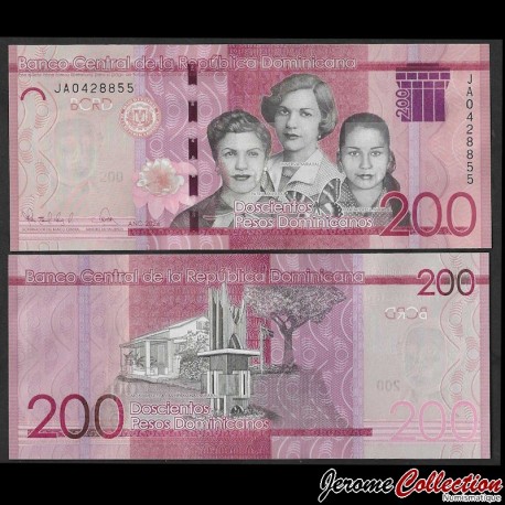 REPUBLIQUE DOMINICAINE - Billet de 200 PESOS - Les sœurs Mirabal - 2024 – P191i – JeromeCollection