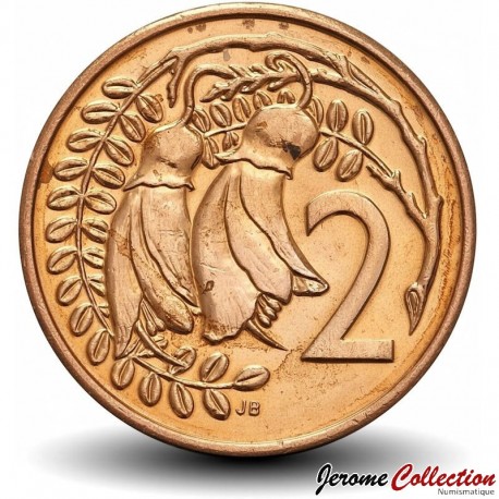 NOUVELLE-ZÉLANDE - PIECE de 2 Cents - Fleur kowhai - 1987 – Km59 – JeromeCollection