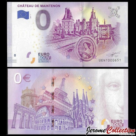 BILLET TOURISTIQUE - ZERO 0 EURO - FRANCE - CHATEAU DE MAINTENON - UENT - 2019-1 – N238703 – JeromeCollection