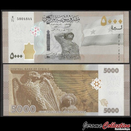SYRIE - Billet de 5000 Pounds - Soldat - 2024 – P118d – JeromeCollection