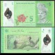 MALAISIE - Billet de 5 Ringgit - Calao rhinocéros - Polymer - 2017 – P52b – JeromeCollection