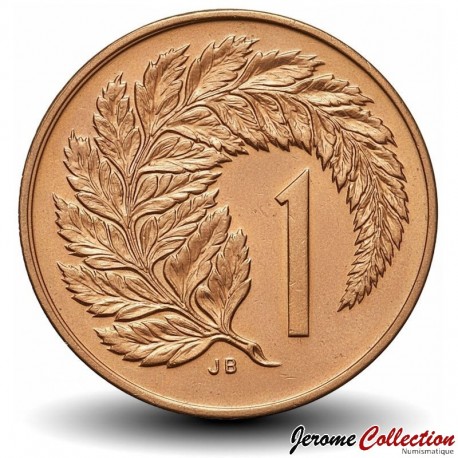 NOUVELLE-ZÉLANDE - PIECE de 1 Cent - Fougère argentée - 1987 – Km58 – JeromeCollection