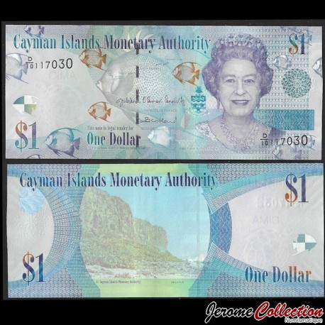 CAIMANS (ILES) - Billet de 1 Dollar - Elizabeth II, Poissons Tropicaux - D10 - 2024 – P38f – JeromeCollection