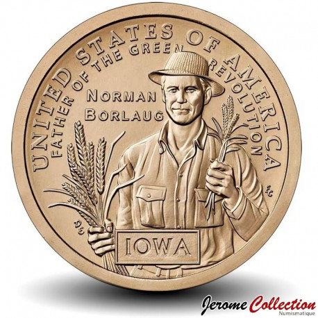 ETATS UNIS / USA - PIECE de 1 Dollar - Industrie et l’innovation - IOWA - Norman Borlaug - P - 2026 – N550465 –